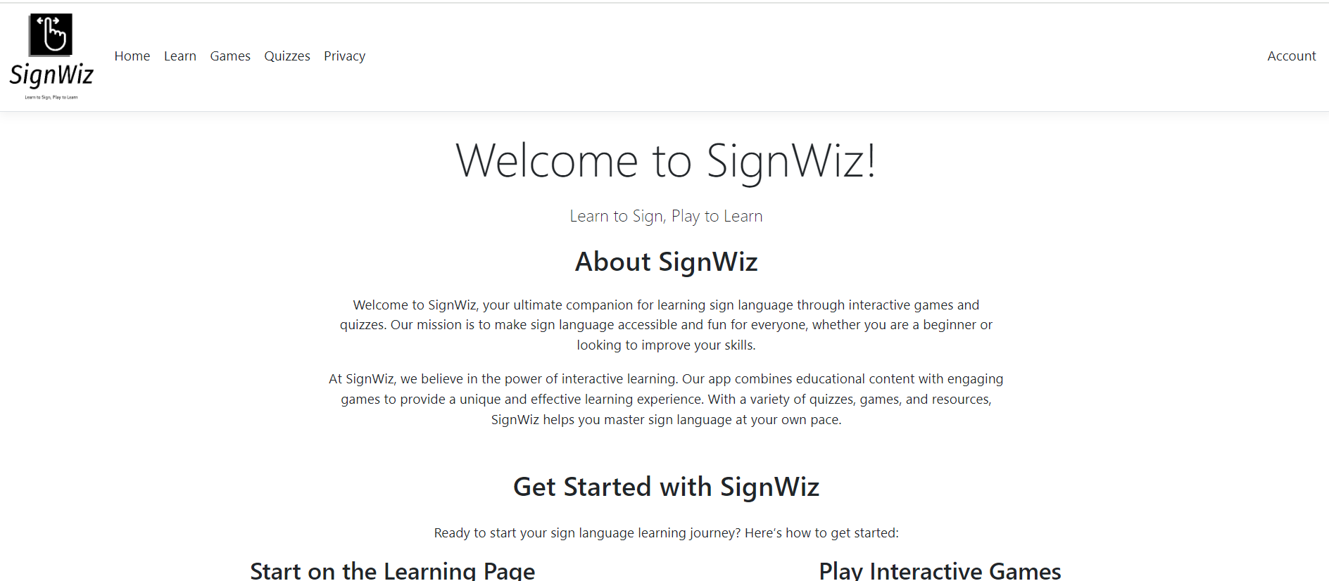 SignWiz App Project Thumbail